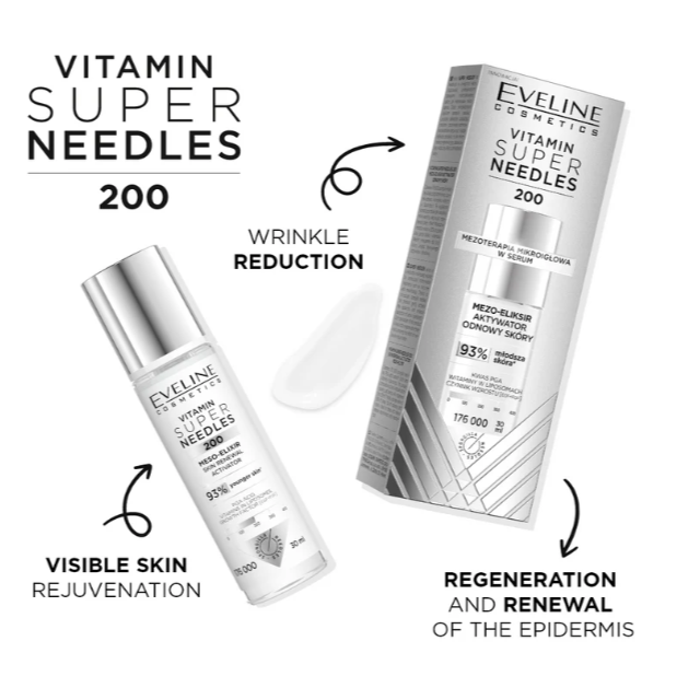 Mezo-elixir activator de reînnoire a pielii Vitamin 200 Super Needles Eveline