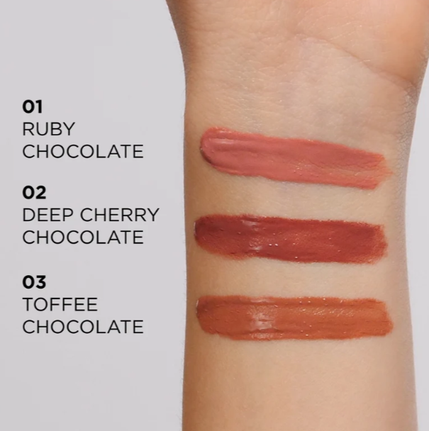 Ruj lichid cu efect de buze strălucitoare Choco Glamour Eveline