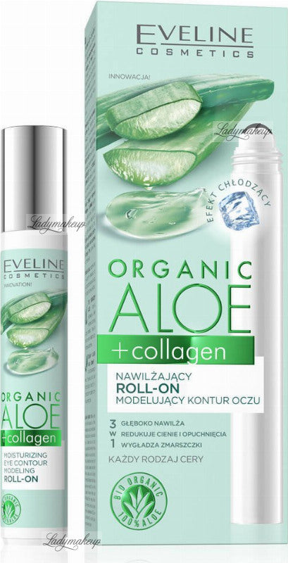 Gel roll-on hidratant cu aloe pentru conturul ochilor, Eveline