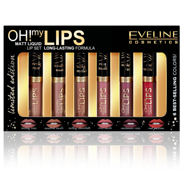 Set de 6 mini barras de labios, Eveline