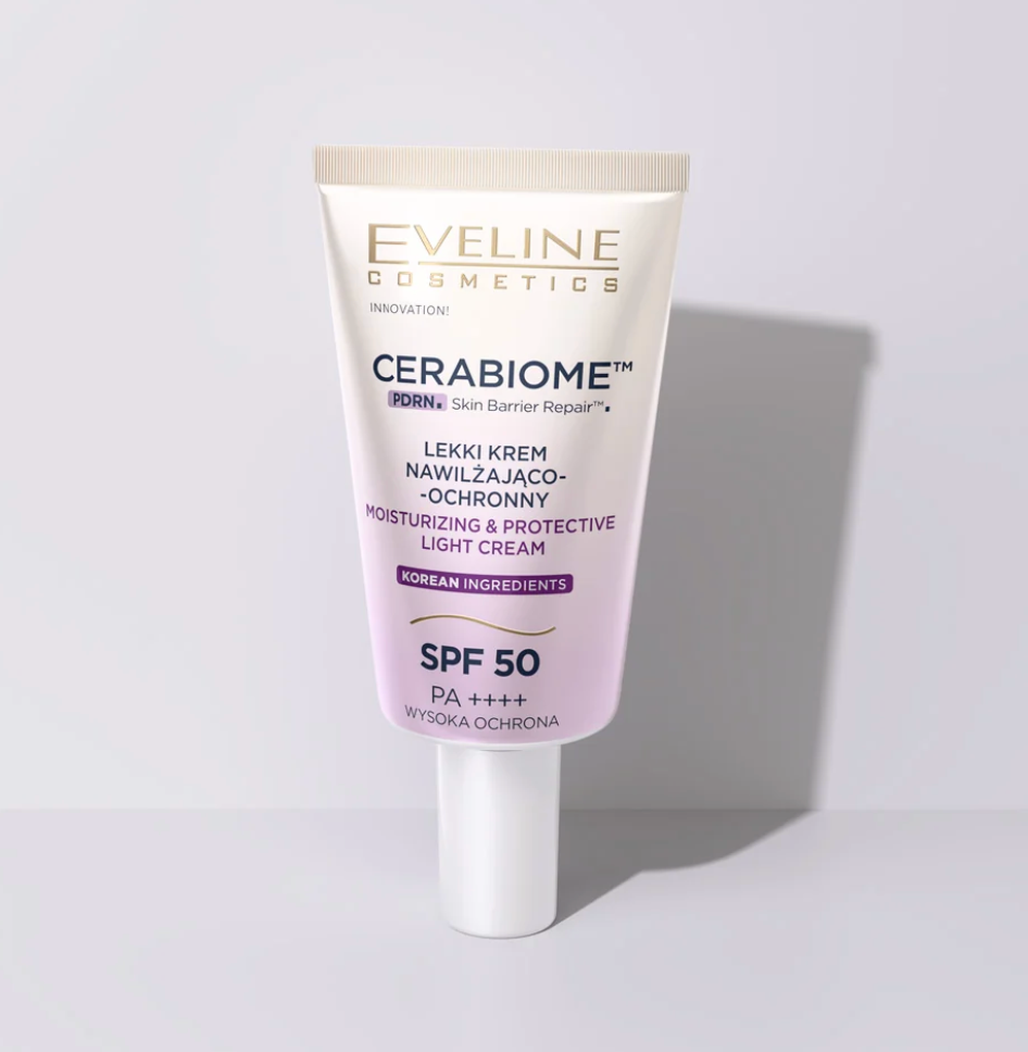 Cremă lejeră hidratantă și protectoare SPF 50 PA++++ Cerabiome Eveline