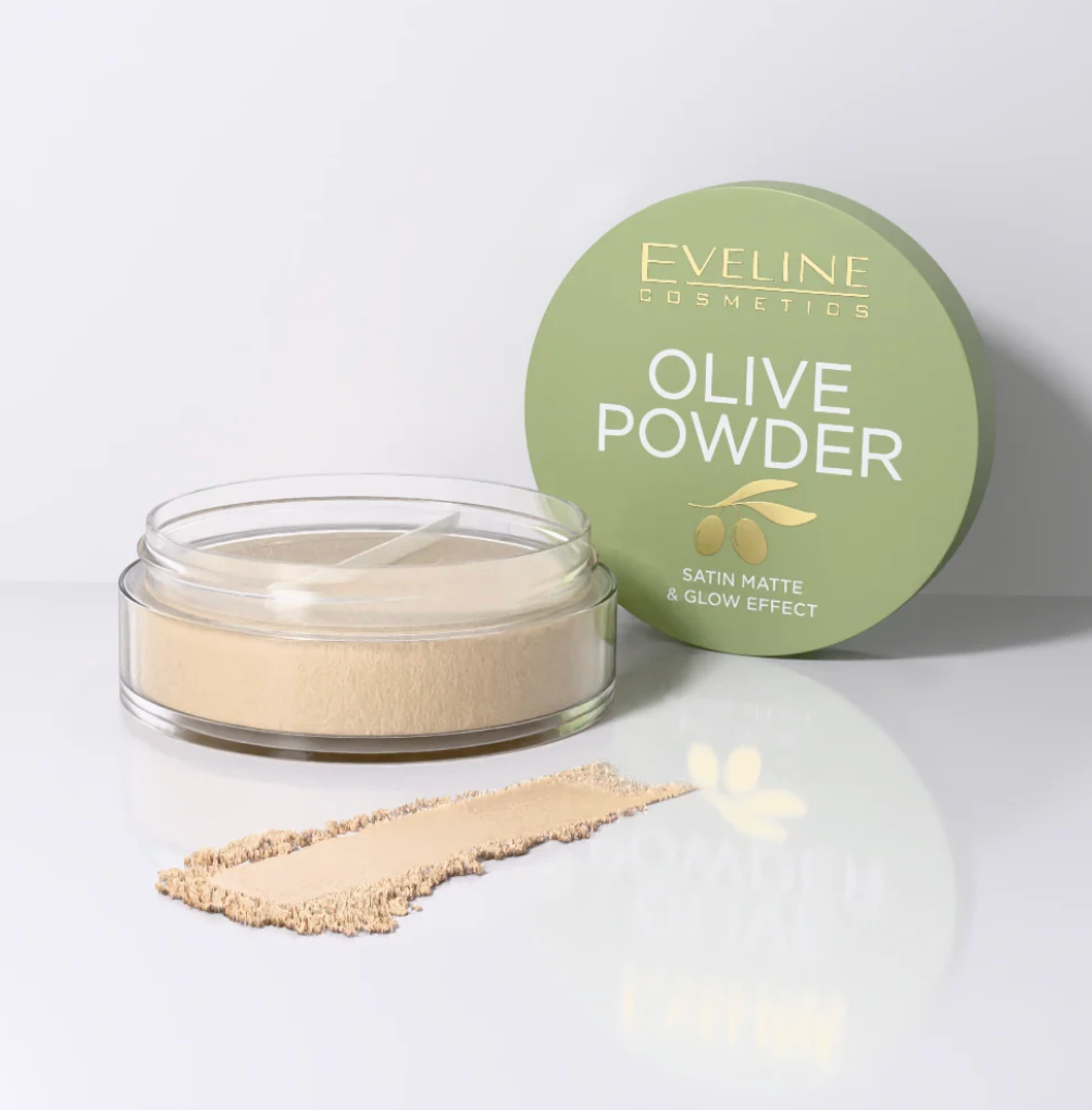 Pudra liberă cu extract de frunze și semințe de măslin Olive powder Eveline