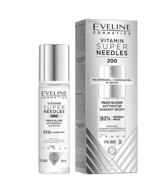 Mezo-elixir activator de reînnoire a pielii Vitamin 200 Super Needles Eveline