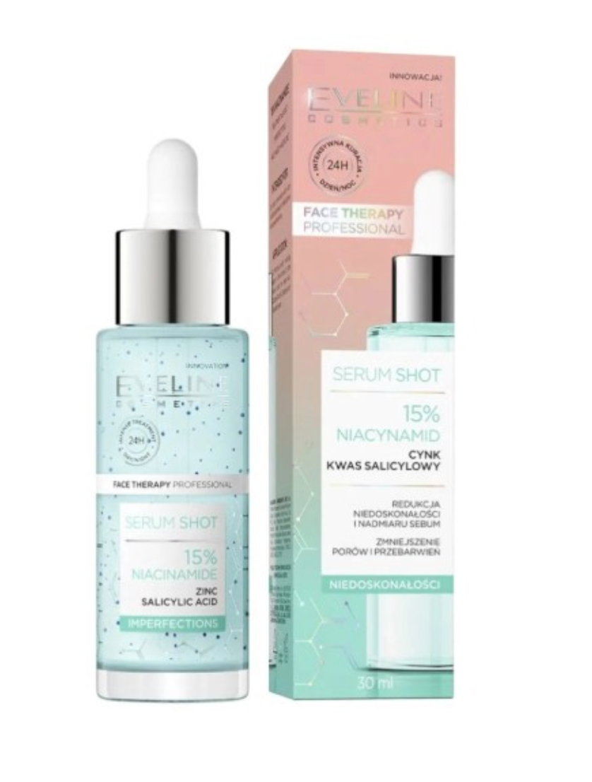 Ser pentru fata, Eveline Cosmetics, Serum Shot, 15 % Niacinamide