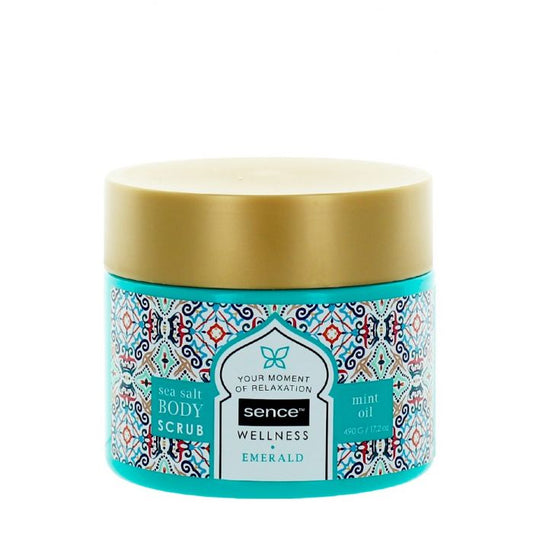 Exfoliante corporal, Aceite de Menta Esmeralda, Sence beauty 490g