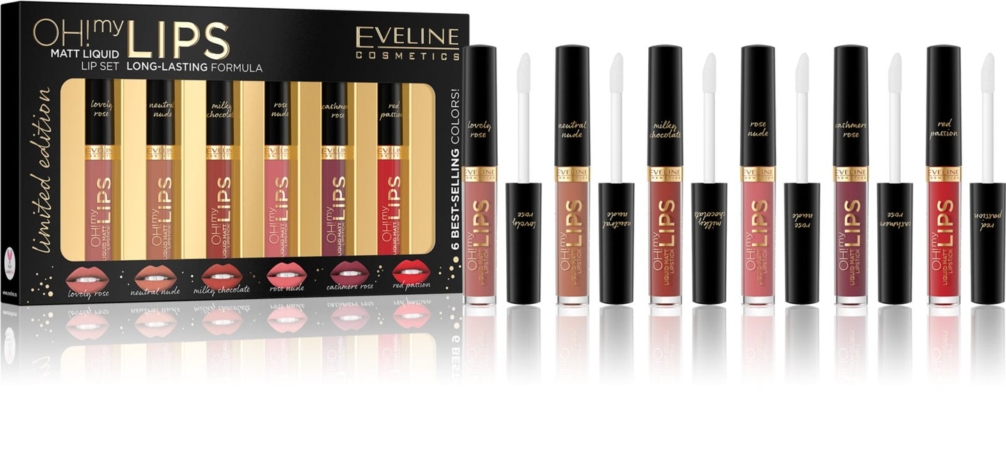 Set de 6 mini barras de labios, Eveline