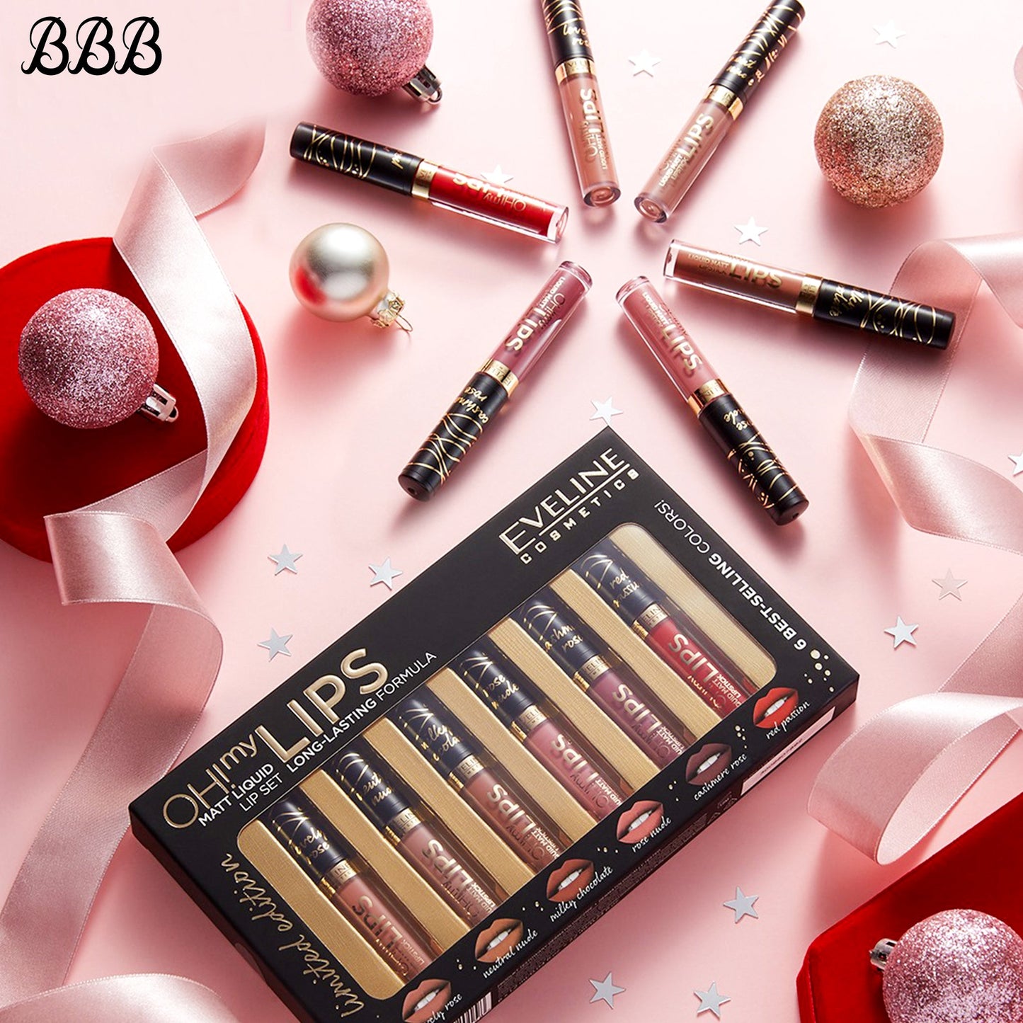 Set de 6 mini barras de labios, Eveline