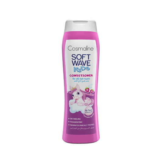 S- COSMALINE Acondicionador Cabello Ondulado Suave para Niños Fresa 400ml