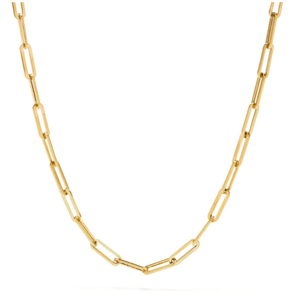 Collar cadena rectangular dorado