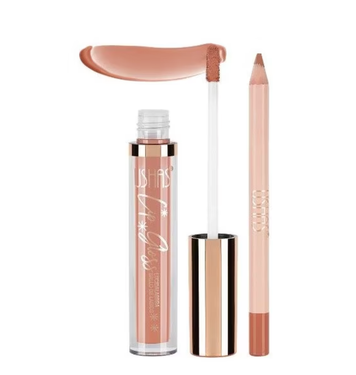 Gloss pentru buze USHAS Lip Gloss Matt + 1 Creion