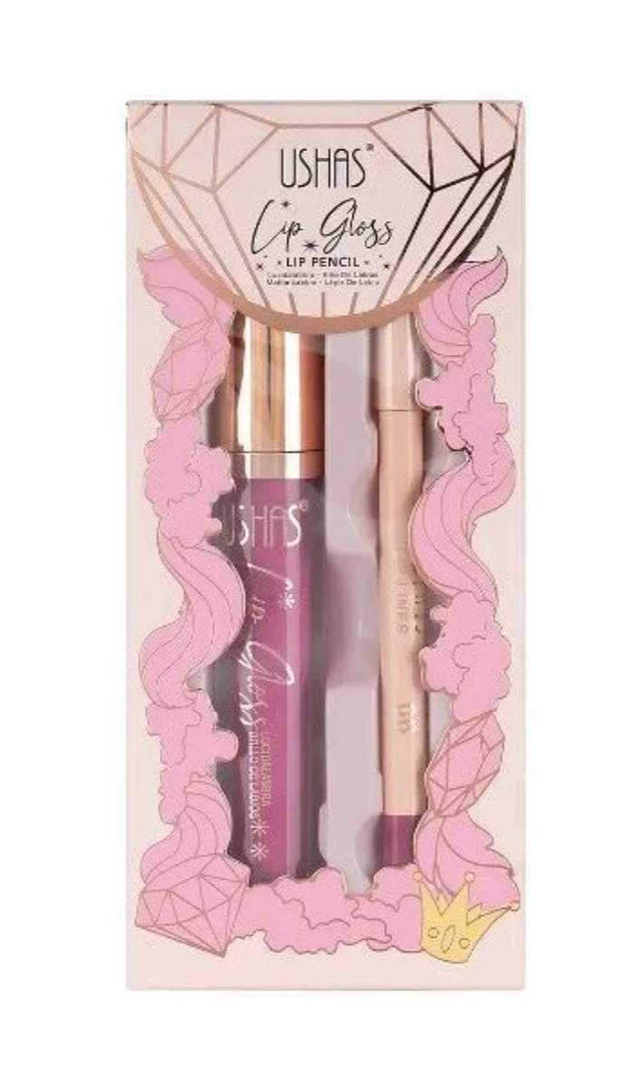 Gloss pentru buze USHAS Lip Gloss Matt + 1 Creion