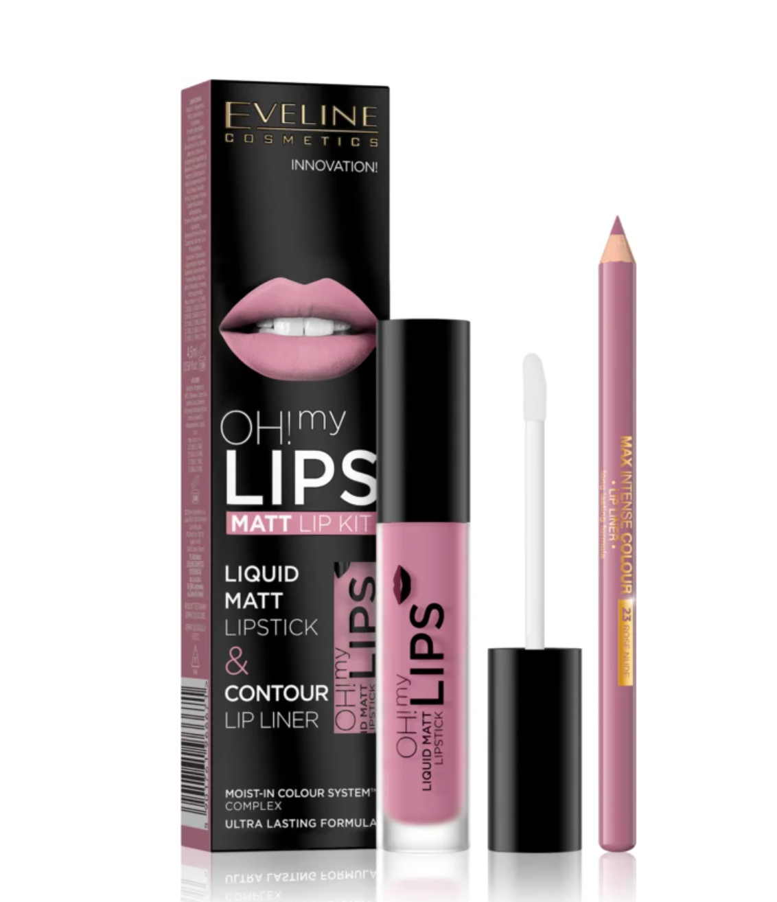 Set de lápiz + labial líquido, Eveline, Oh My lips