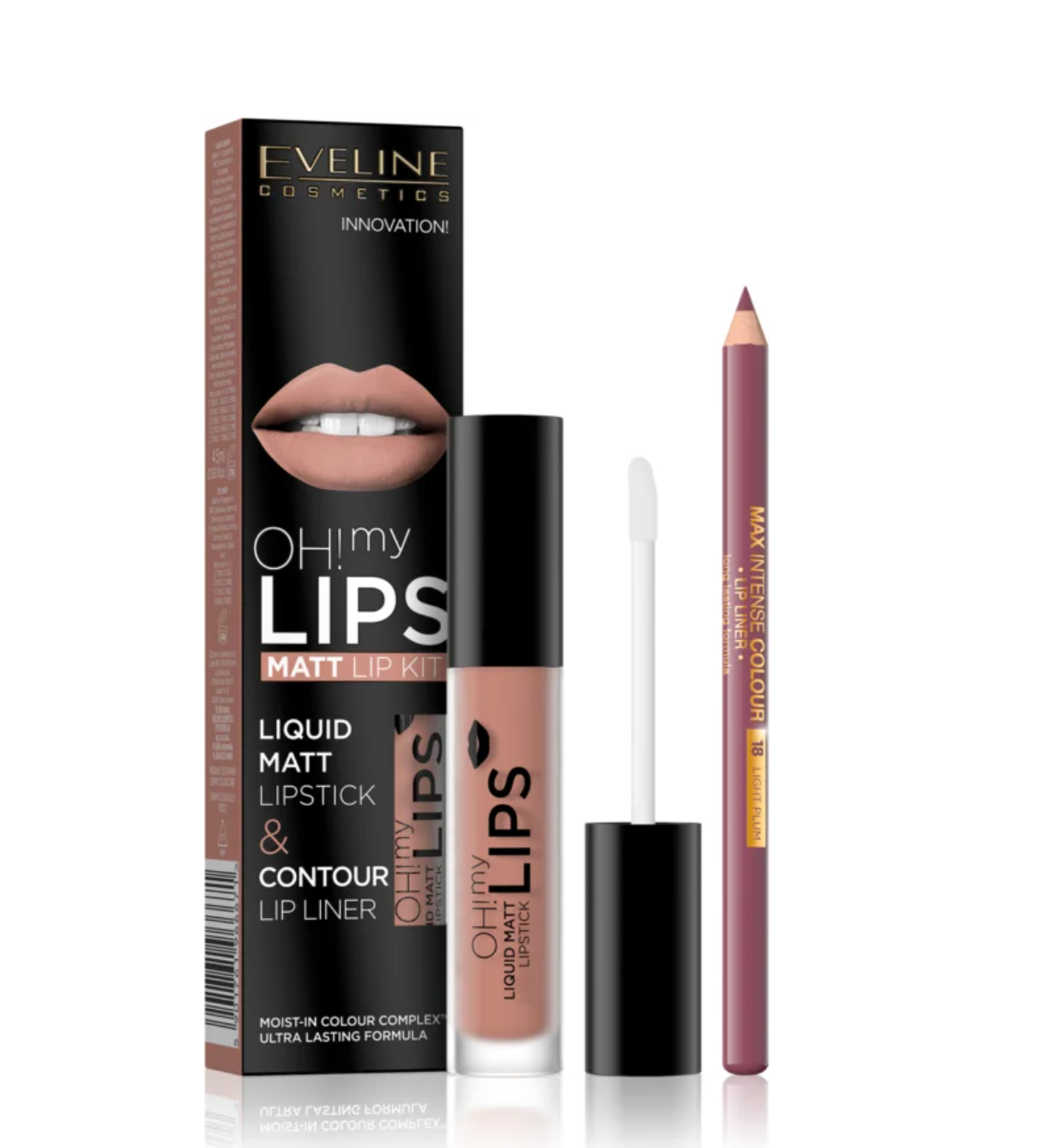 Set de lápiz + labial líquido, Eveline, Oh My lips