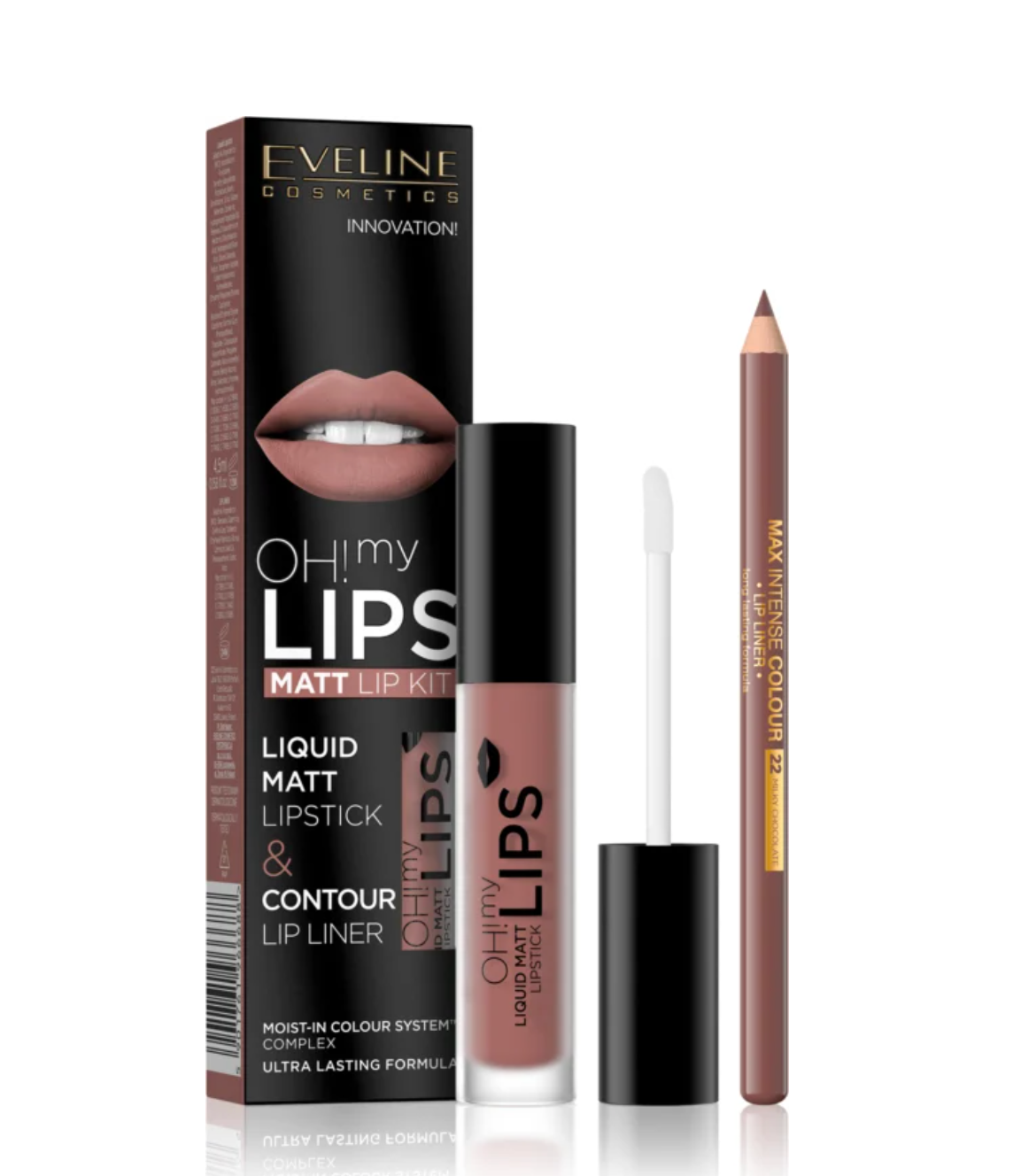 Set de lápiz + labial líquido, Eveline, Oh My lips