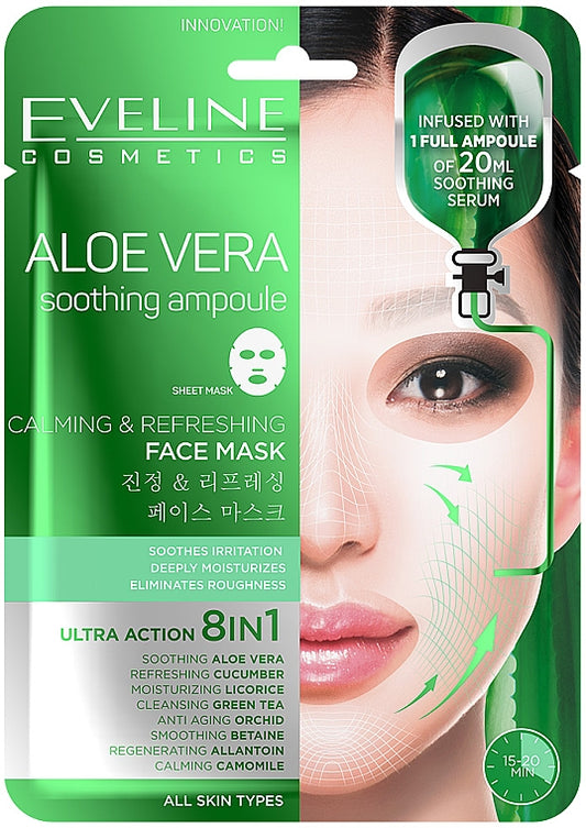 Masca facială cu aloe 8in1, Eveline