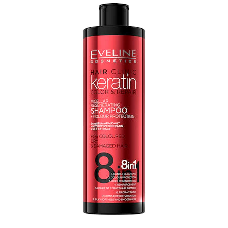 Champú Keratin Color Protection 8 en 1, 400ml, Eveline Cosmetics